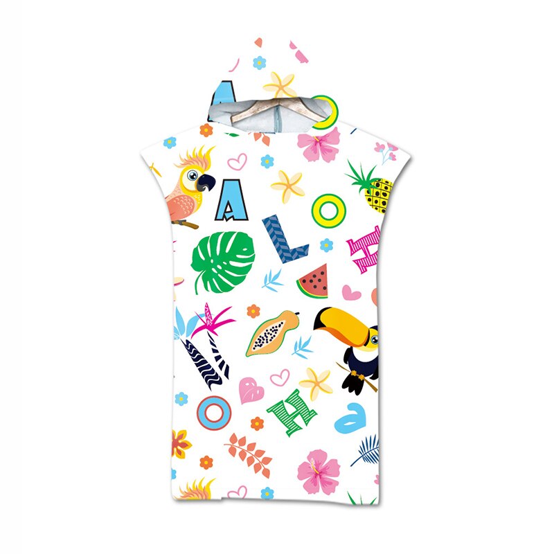 Outdooor Mikrofaser Schlecht Handtuch Kleid Mit Kapuze Surfen Erwachsene Strand Badeanzug Gedruckt Schwimmen schnell trocken Sport Mantel