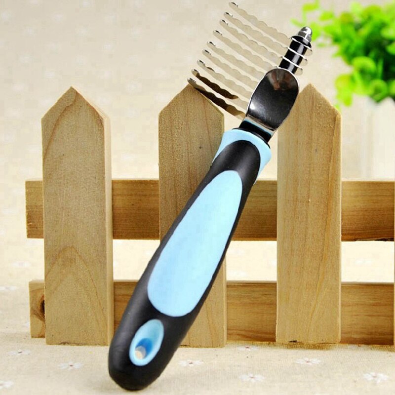 Ontharing Kam Voor Honden Kat Vergieten Grooming Brush Tool Voor Matted Lang Haar Krullend Hond Haar Open Knoop kam