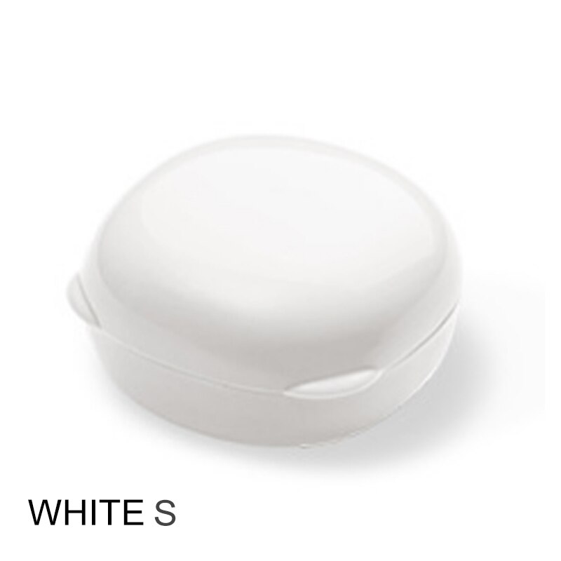 Sæbebeholder bærbare plastkasser til rejsesæbeskål og sæbehylde til opbevaring på badeværelset: Hvid s