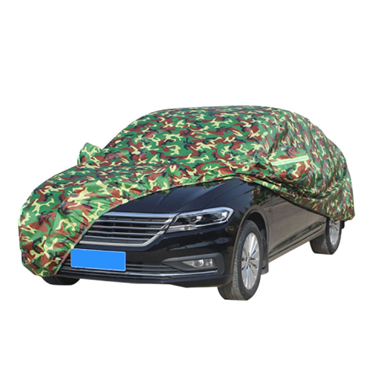 Car Cover All-weather Protection Full Covers with Reflective Strip Camouflage Style Auto Cover Sunscreen Protection Waterproof