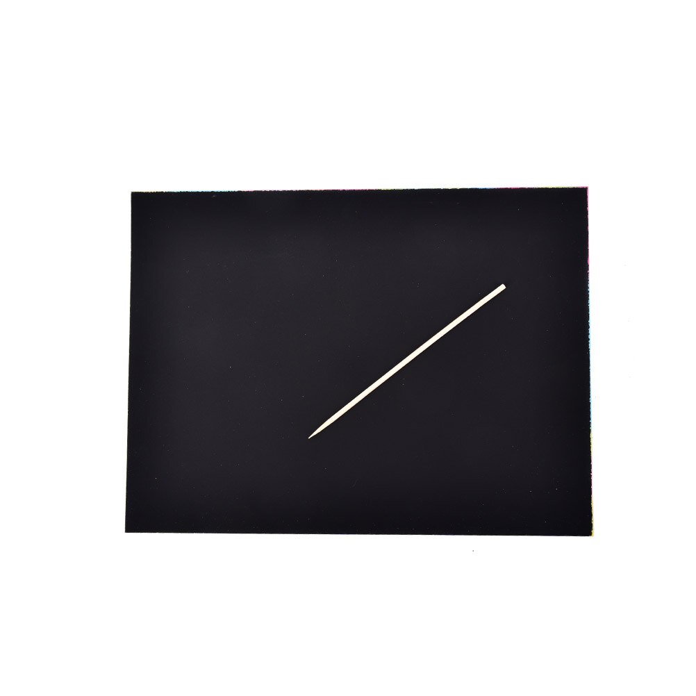 10Sheets 16K Kids Painting Set Scratch Sheets Paper Colorful Magic Scratch Painting Paper With Drawing Stick Pens Scratch