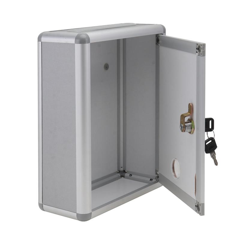 Aluminum Alloy Suggestion Box Wall Mounted Mailbox Letter Holder Outdoor Security Lockable Post Box Home Garden Decor With Lock