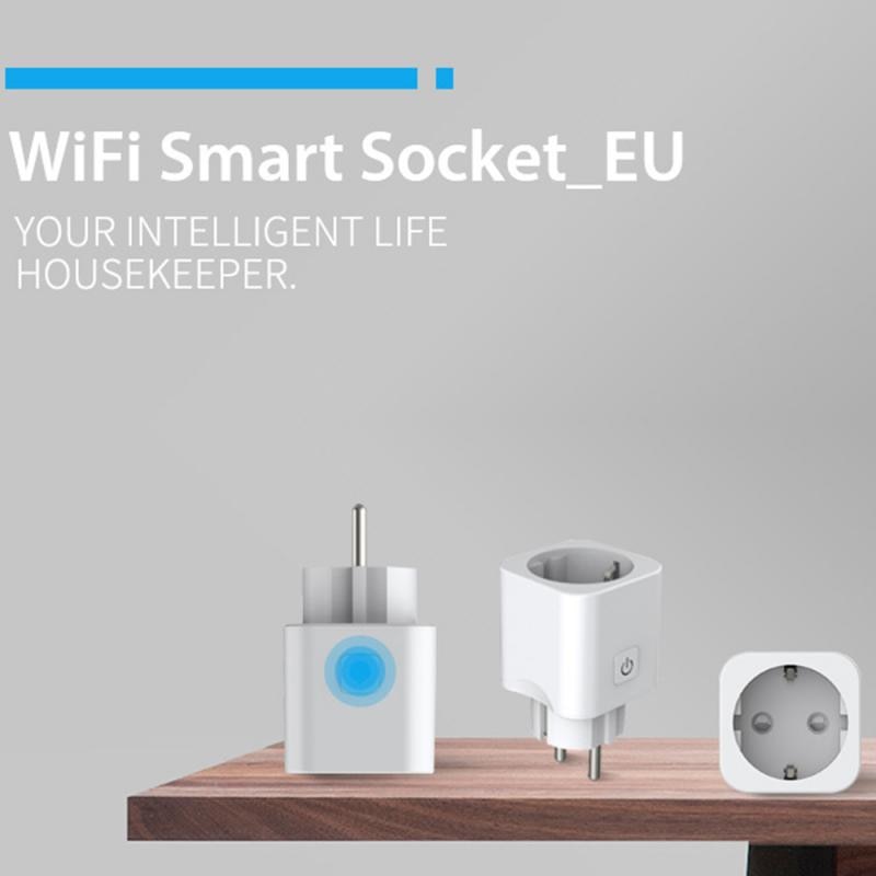 8Pcs/1Pcs Wifi Smart Socket Ewelink Voice Control Met Alexa Google Thuis Mini Ifttt Smart Home Eu plug Draadloze Stopcontact