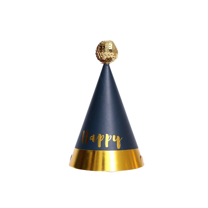 Kinderen Verjaardag Hoed Gelukkige Verjaardag Papier Hoeden Cap Prins Prinses Kroon Partij Decoratie Voor Jongen Meisje Verjaardagsfeestje Decoraties: gold bian happy