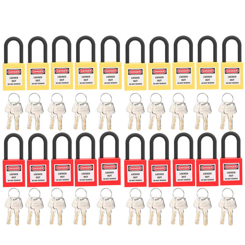 lock smart door lock 10 Sets 38mm Lockout Lock Dustproof Nylon Industrial Engineering Insulation Security Tool for Factories