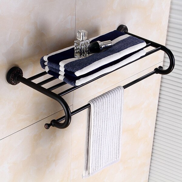 Messing Badkamer Accessoires Set Zwart Gepolijst Robe Haken Zeepbakje Toiletborstel Houders Wc Ringen Asbak Tissue Mand