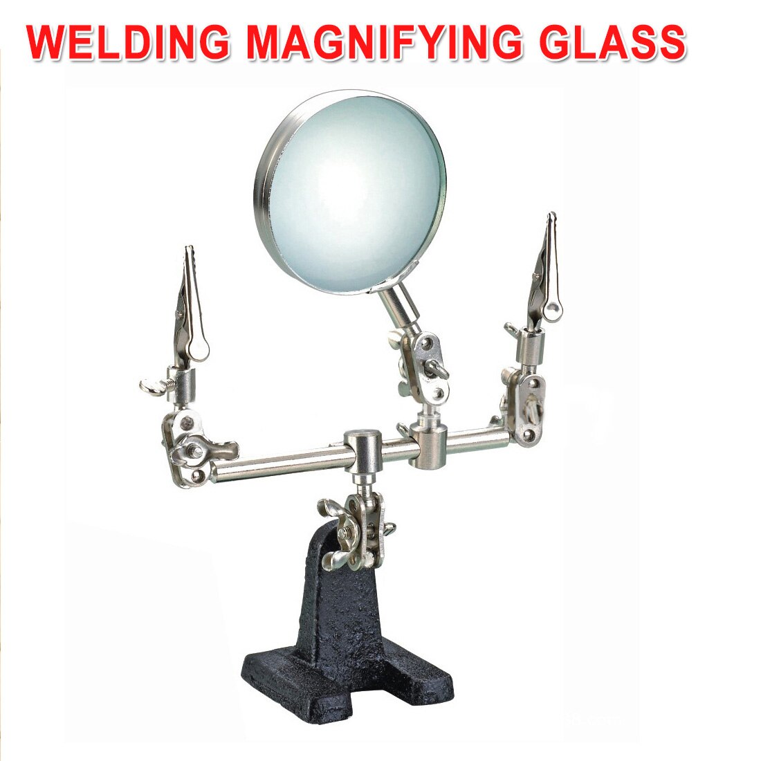 5 LED Welding Magnifying Glass Auxiliary Clip loupe Magnifier Hand Soldering Solder Iron Stand Holder Station 2.5X 7.5X 10X Lens