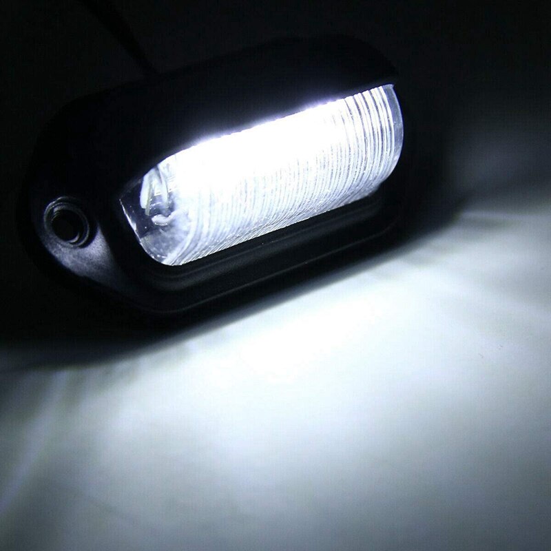 4 Uds 12V 6 SMD LED luz de matrícula Exterior lámpara de placa de matrícula impermeable luz trasera para coche camión RV remolque barco