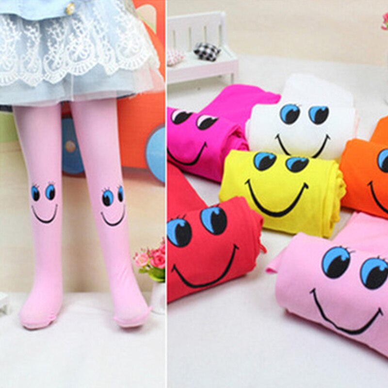 Collants d&#39;automne à motif Smiley pour filles de 3 à 8 ans, pantalons imprimés Smiley, 11 couleurs, 904970