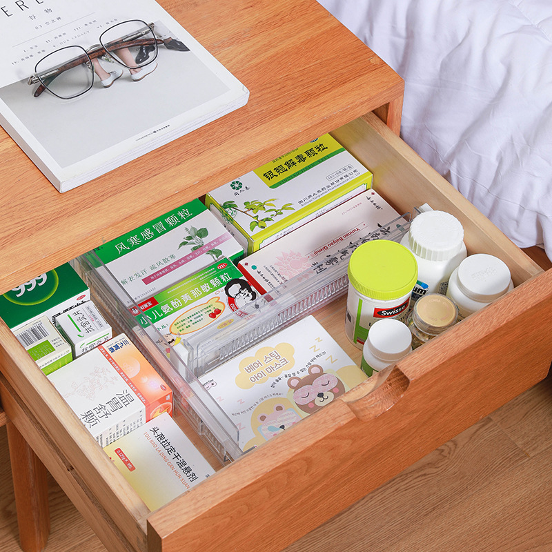 4/8Pcs Clear Lade Verdelers Organizer Verstelbare Opbergkast Kleding Organizer Drawers Afscheiders Keuken Lade Organizer