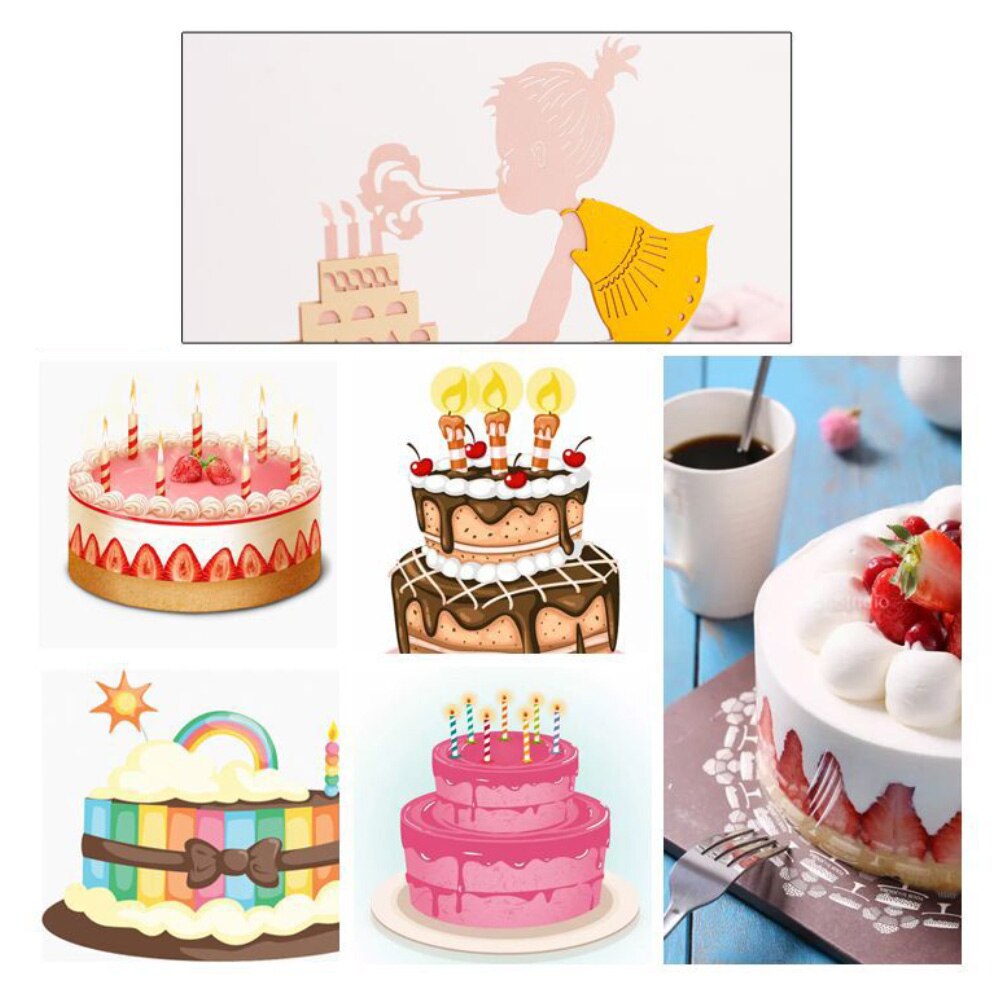 Handgemaakte 3D Gelukkige Verjaardag Cake Pop Up Wenskaart Voor Meisje Kinderen Vrouw Man Verjaardagstaart Postcard Vier