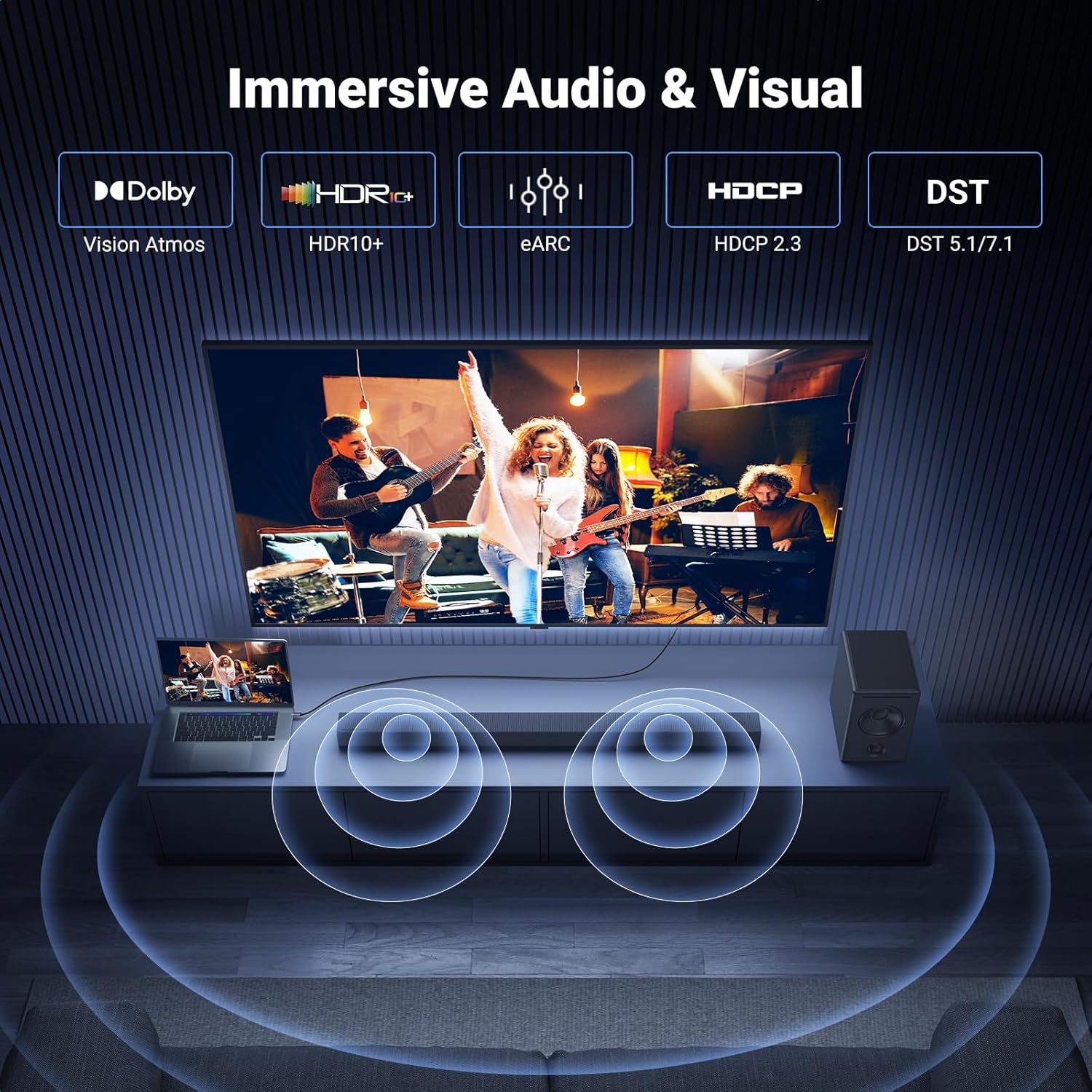 USB C auf HDMI 2.1 Kabel 8K@60Hz 4K@120Hz Thunderbolt 4/3 auf HDMI 48 Gbit/s HDR HDCP2.3 Typ C auf HDMI Kabel für iPhone 16 Galaxy S24