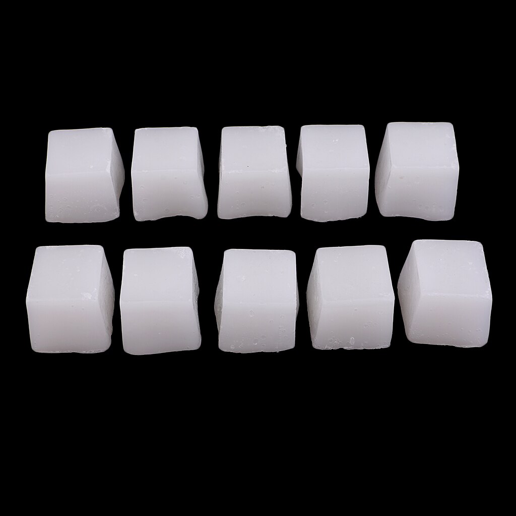 Blocs de bougie en cire de paraffine 10 pièces | Cube pour bougie de bricolage et fabrication de fournitures artisanales: White