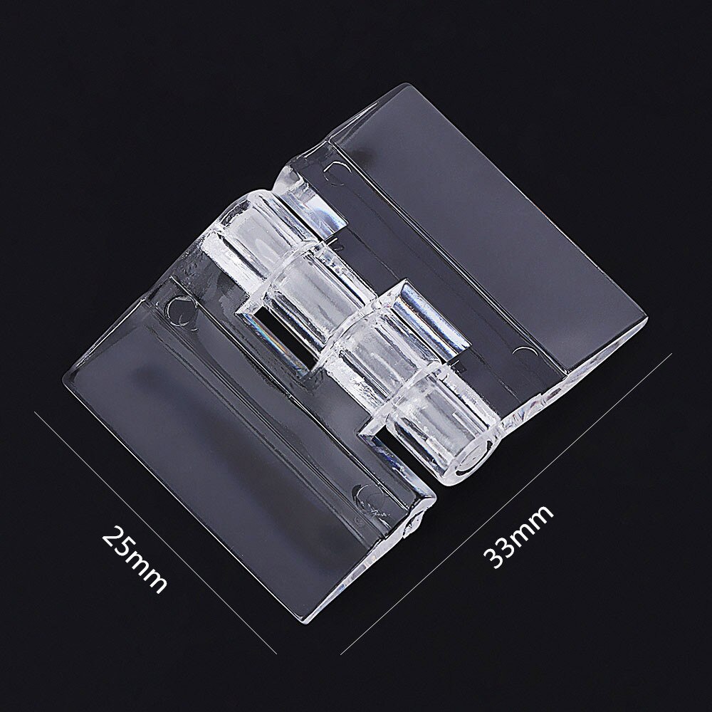 10Pcs/pack Transparent Plastic Folding Hinges Durable Clear Acrylic Hinge Tools Furniture Hinges