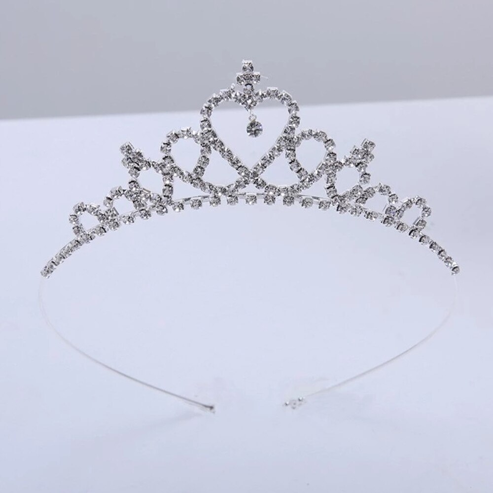 Hair Bands For Girl Diamond Crown Kids Headwear Children&#39;s Accessories For Wedding Dress Performance Hosting