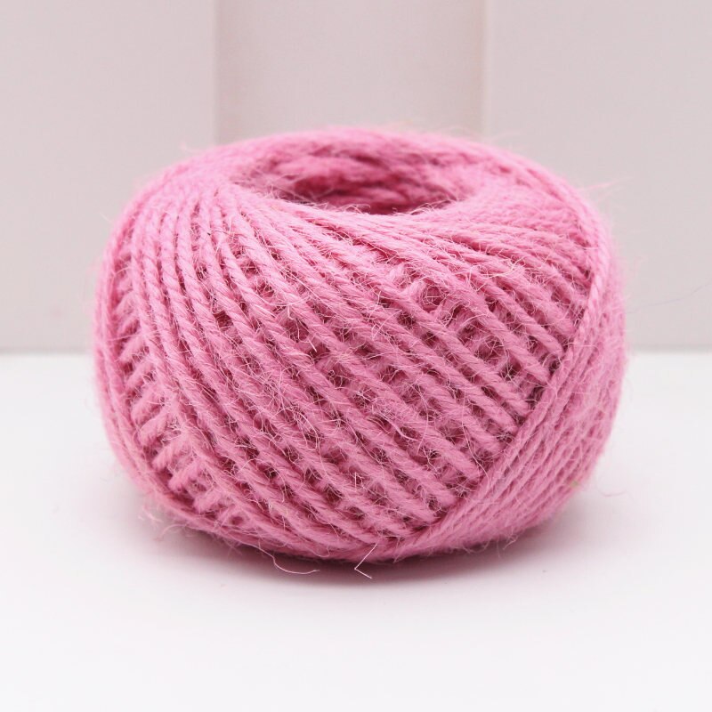 40 metriä / rulla 2mm pehmeä tekstuuri hamppuköysi narut tee itse maljakko vaatteet hattu kengät unesieppari juhla koriste materiaali köysi: J