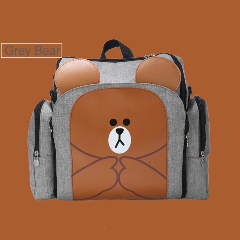 Kleinkind Essen Reise Booster Sitze Art Auto Sicherheit Sitze Multi-funktion Windel Rucksack Schulter Mutterschaft Esszimmer Stuhl Tasche: grau Bär