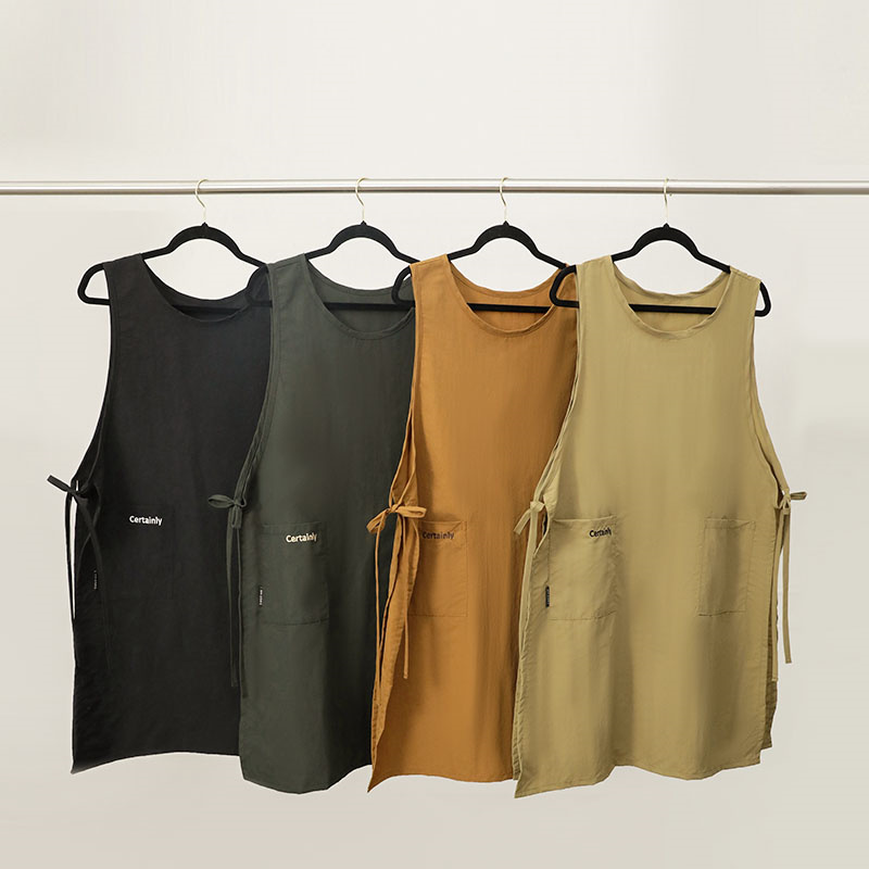 Chaleco largo antisuciedad, delantal de cocina impermeable con bolsillos, delantal de trabajo para pintura para mujer, delantal de belleza para salón de uñas