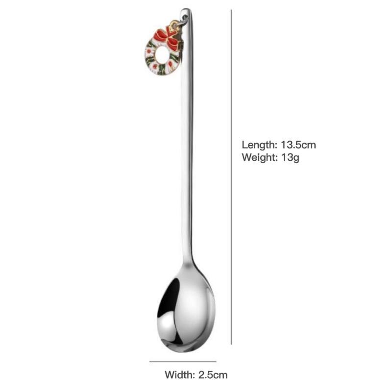Neue Jahr Weihnachten Löffel Xmas Party Geschirr Ornamente Kaffee Rühren Kaffee Löffel Weihnachten Dekorationen für Heim Tabelle: 01