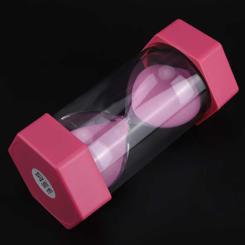 Metal Hexagonal Hourglass Sand Timer 30 Minutes Timer Clock for Classroom Home Office Kitchen Use 60 Minutes Hourglass