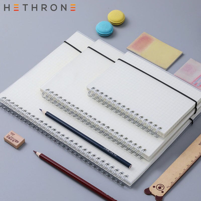 Hethrone A5 A6 Losse Blad Notebook Spiraal Bindmiddel DOT Blank Grid Papier Wekelijkse plan Papier Briefpapier Voor School Kantoor Notepad