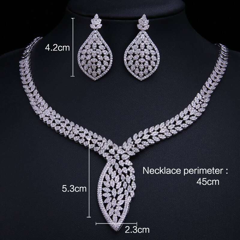 Emmaya Elegante Bloem Aaa Kubieke Zirkoon Vrouwen Bruids Sieraden Sets Voor Party Accessoires Sieraden Bruiloft