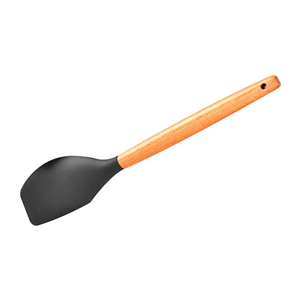 Accessories Gadgets Wooden Handle Tool Non Stick Kitchen Spatula Spoon Baking Cooking Utensil Practical Colander Cookware Shovel: Scraper