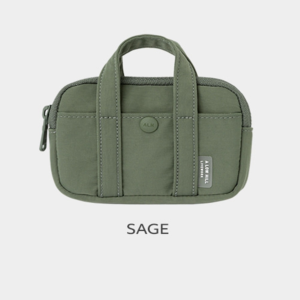 Portable Nylon Coin Purse Korean Style Zipper Pouch Men Wallet Bank Card Organizer Lightweight Mini Earphone Storage Bag Girls: black