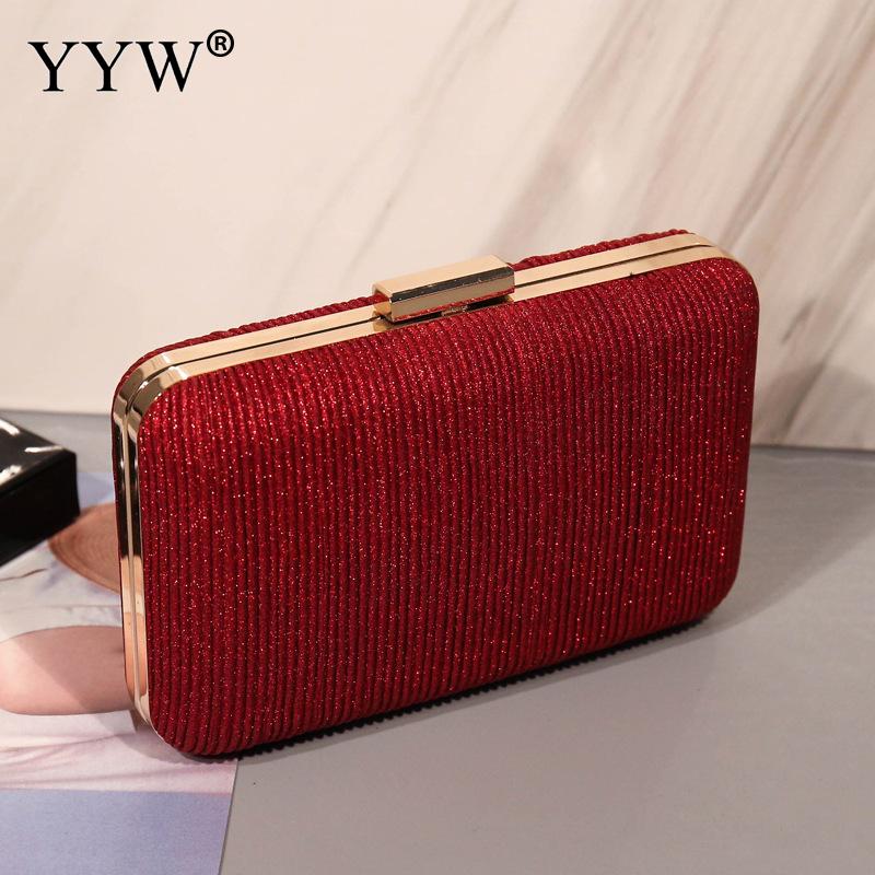 Evening Bags Purse Wedding Clutch Chain Shoulder Womens Mini Handbag Pouch Pochette Femme Detachable Chain For Wedding Cocktail: red