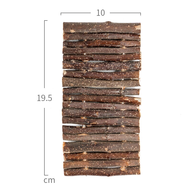 Juguete para mascotas pequeñas, hámster, puente de escalera de madera, loro, Pájaro de pie, conejillo de indias, Chinchilla, ejercicio, juguetes para masticar, decoración de jaula: E19.5X10CM