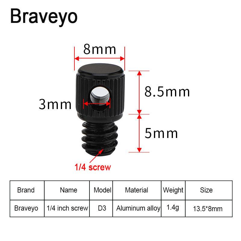 1/4 Cal smycz śruba D pierścień uchwyt na ramię pasek do mocowania Adapter aparat cyfrowy akcesoria do studia fotograficznego dla lustrzanka statyw: D3 1PC