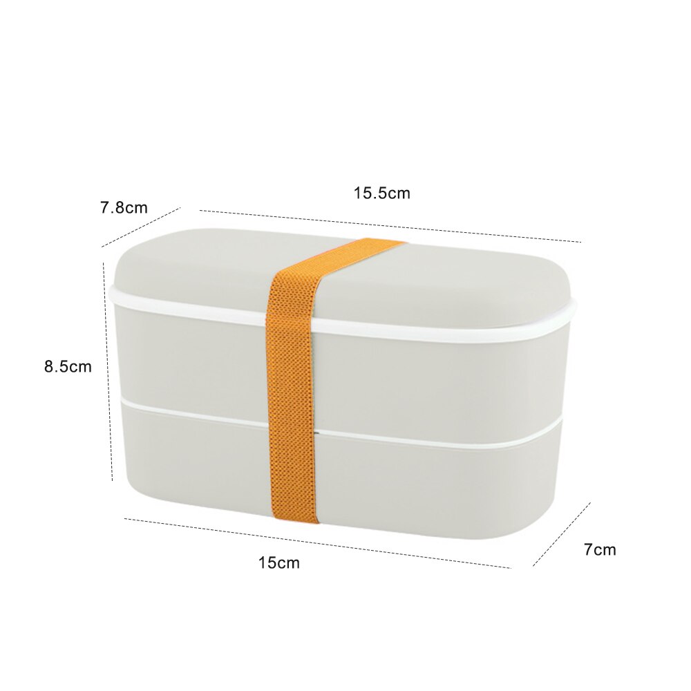 Microwavable 2Layer Lunch Box With Compartments Leakproof Bento Box Insulated Food Container With Chopsticks: G354743