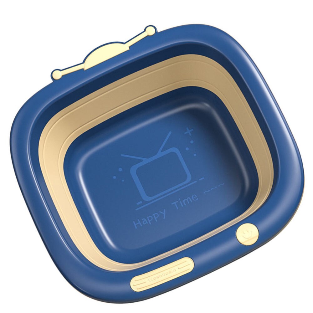 Portable and Collapsible Foldable Baby Wash Basin Household Folding Basin Cartoon Washbasin for Bedroom