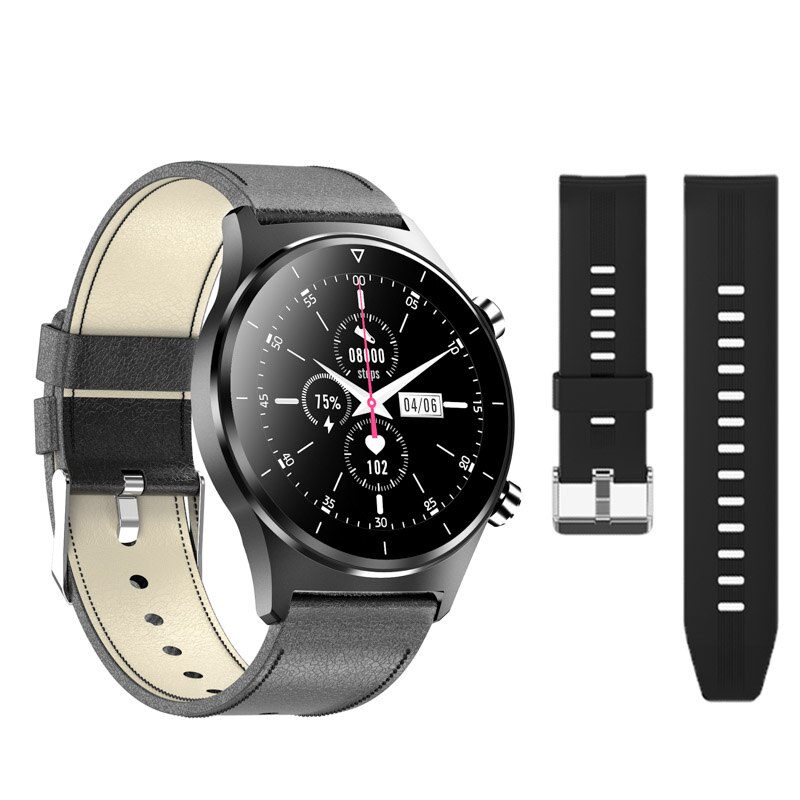 Smartwatch Men Full Touch Screen 1.28" IPS 240x240 IP68 Waterproof Bluetooth 5.0 Fitness Tracker: Red