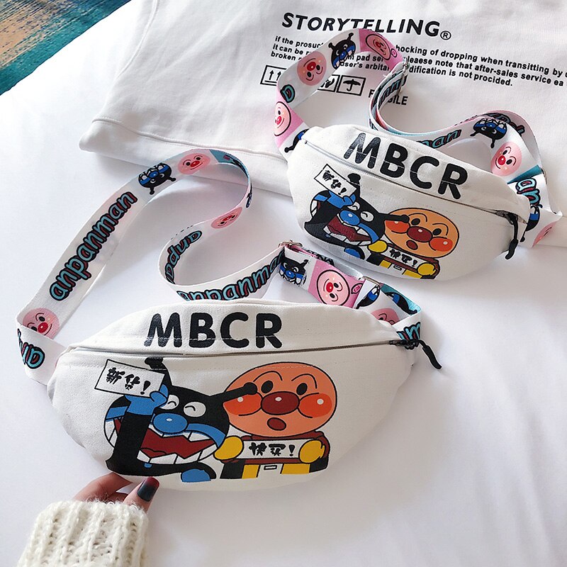 NiceMix streetwear Donne Del Fumetto del Sacchetto Della Vita di Modo di Marea ins Stile Studente Borsa di Tela Carino Ragazza anca salto Nuovo Petto Diagonale borsa