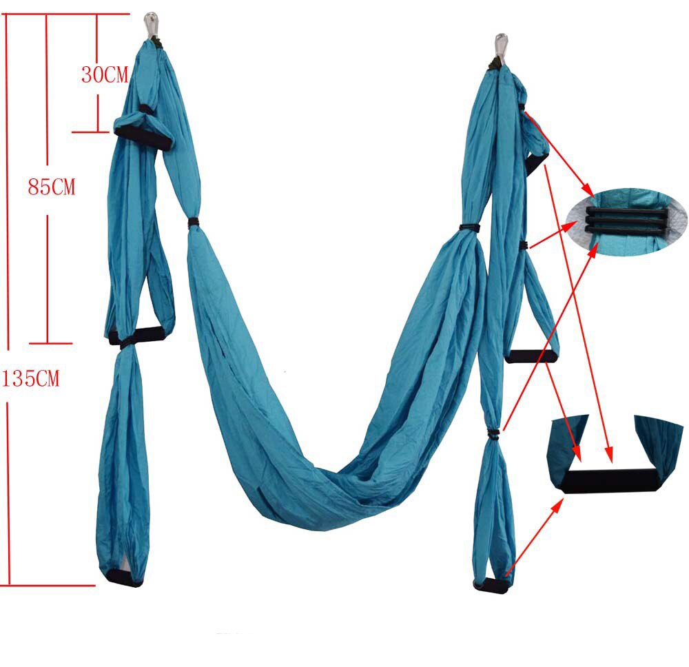 Anti-Gravity Yoga Hangmat Gym Sterkte Inversie Antenne Tractie Swing Yoga Riem Set