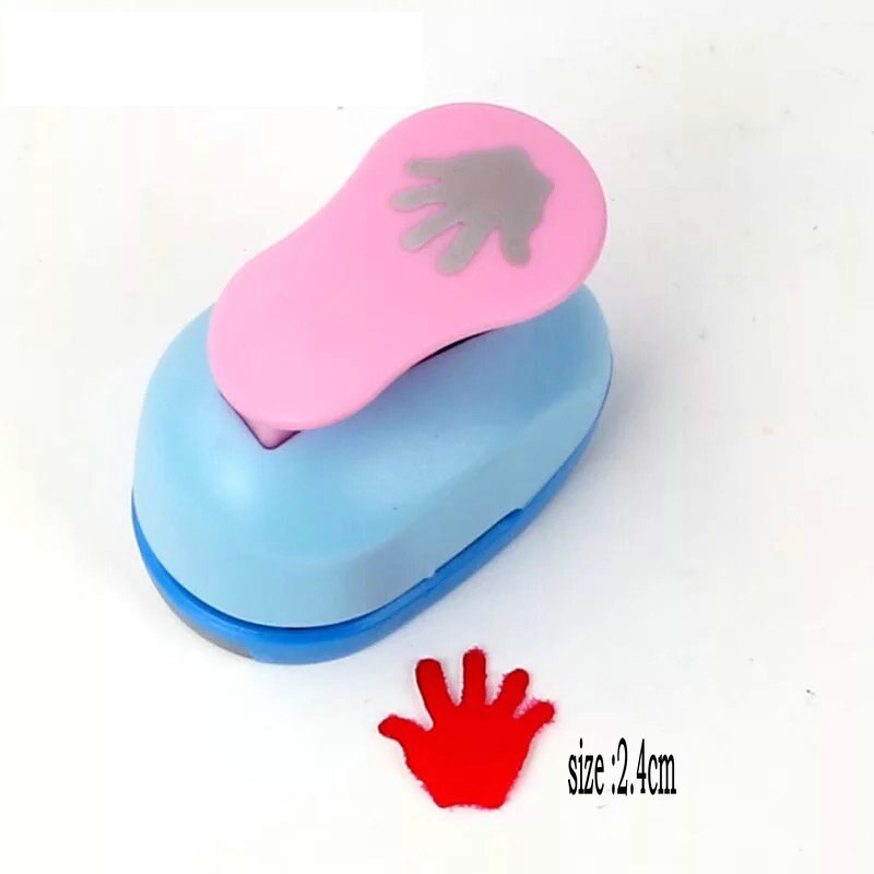 Perforadora para manualidades con forma de la palma de 5/8 "-1,5", perforadora para perforaciones de EVA, máquina de hacer papel DIY, perforadora en relieve para álbumes de recortes, dispositivo de corte de papel: 1 inch