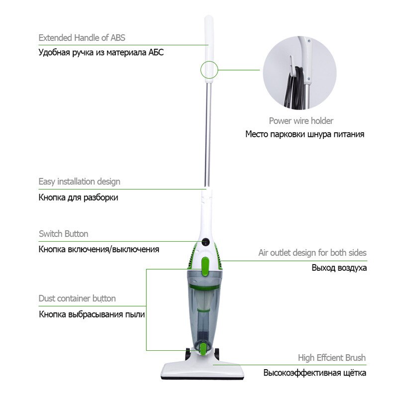 Ultra Quiet Mini Home Rod Vacuum Cleaner 220V 600W Portable Dust Collector Home Aspirator Handheld Vacuum Cleaner