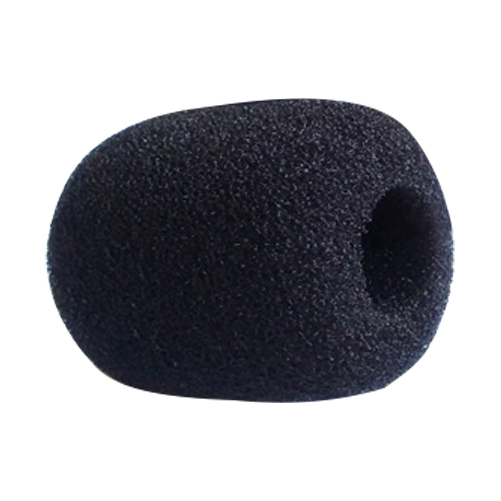 10 stks/pakket Mini Zwarte Microfoon Headset Voorruit Sponge Foam Mic Cover Protector vervangen pads
