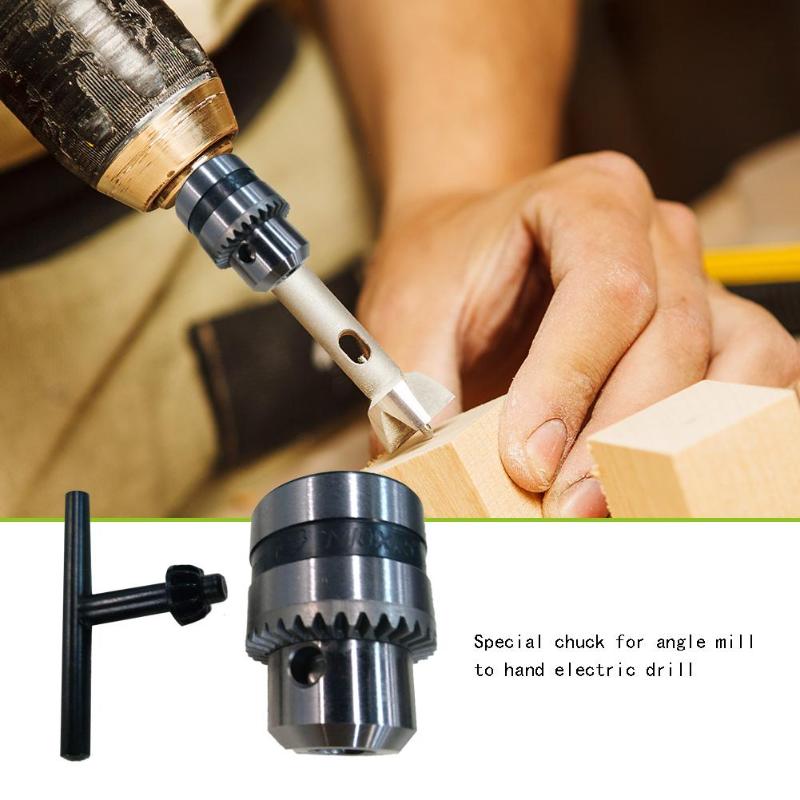 Electric Drill Chuck Angle Grinder Drill Chuck with Chuck Key Self-locking Iron Collet Electric Accessories