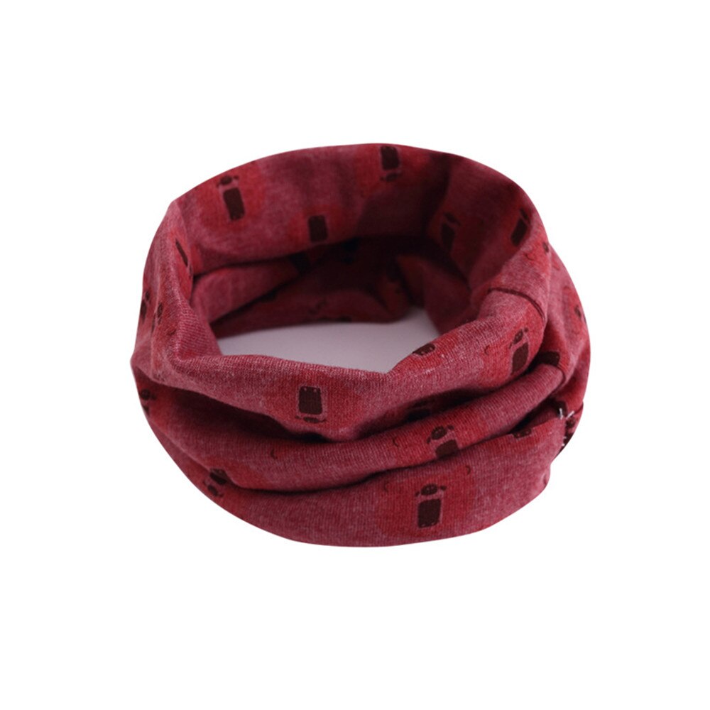 Children Cotton Scarf Baby Kids Autumn Winter Warm Hijab Scarf Boys Girls Cartoon Scarves Collar O Ring Magic Neckerchief: A15