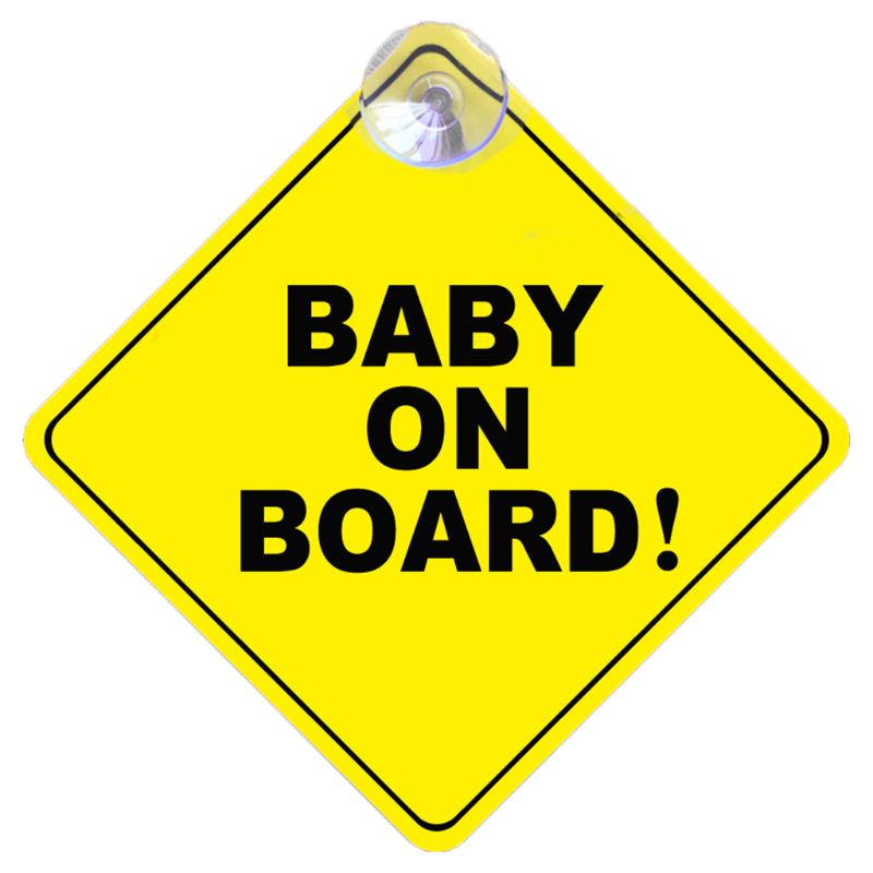 Baby ein BORD Kinderwagen Sicherheit Auto Fenster Aufkleber Gelb Reflektierende Warnzeichen Schiff