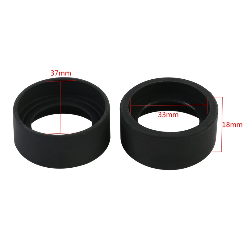 2 unids/set 34mm de diámetro protector de cubierta de ocular de goma para Binocular biológico estéreo microscopio telescopio Monocular binoculares: Negro