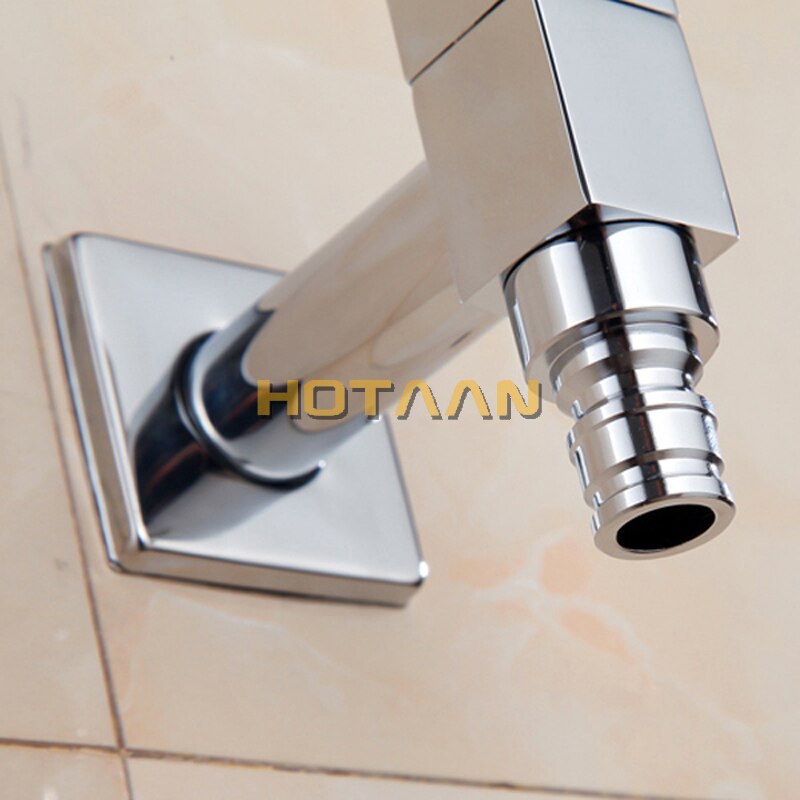 Bibcock wasserhahn hahn kran Chrom beenden Badezimmer Zauberstab Halterung Waschmaschine Wasser Wasserhahn Wasserhähne YT-5174