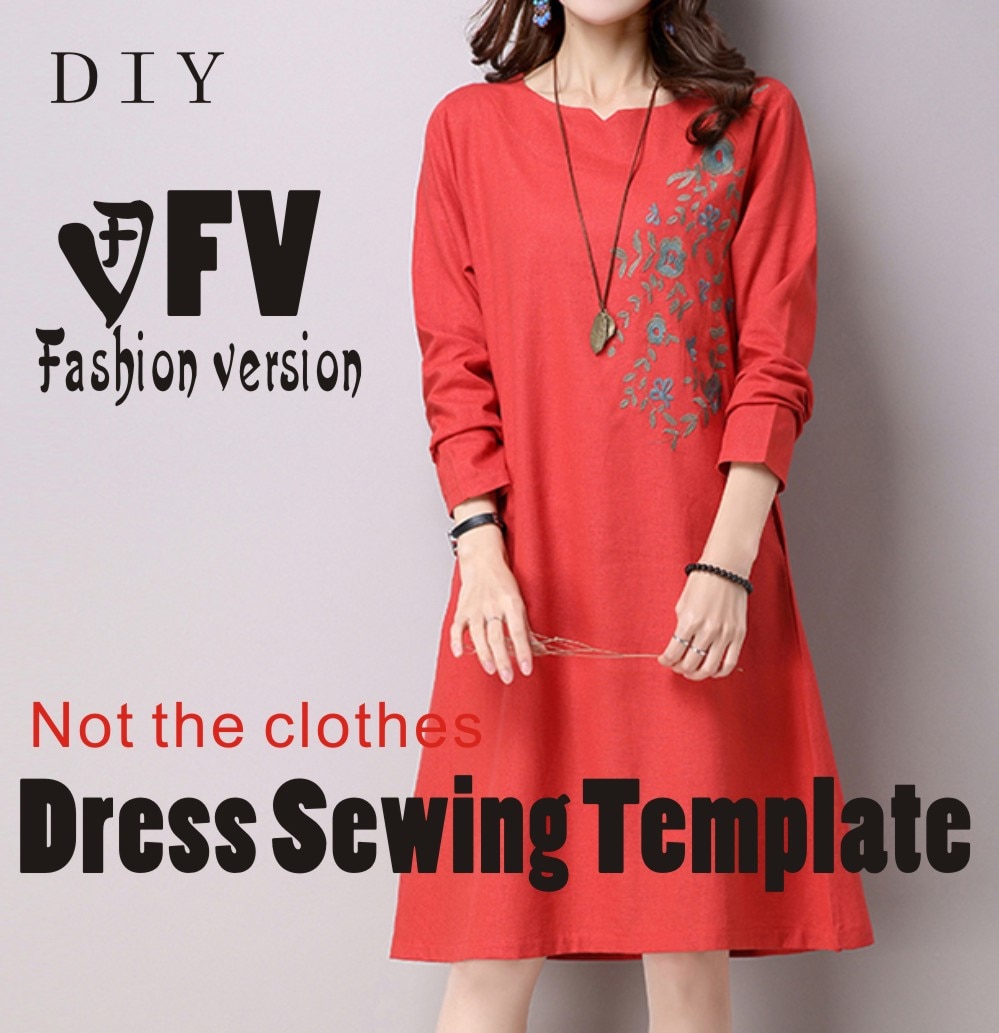 Clothing DIY The dress Dresses Sewing Pattern cutting drawing Dress Sewing Template BLQ-253