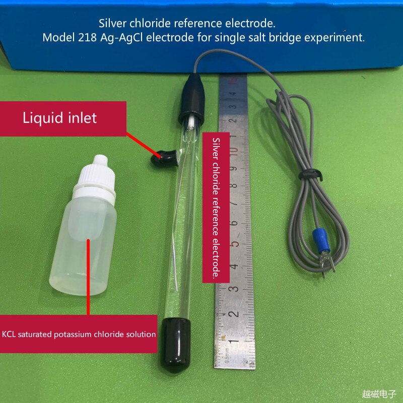 Hopeakloridi-referenssielektrodi. malli 218 ag- agcl-elektrodi yhden suolasiltakokeeseen.: Tyyppi 2