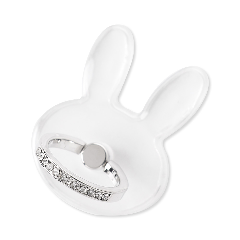 Transparante Vinger Ring Houder Diamond Ring Phone Stand Houder Voor Gsm Vinger Grip Draaibaar Telefoon Ondersteuning Mount Accessoire: Sky Blue