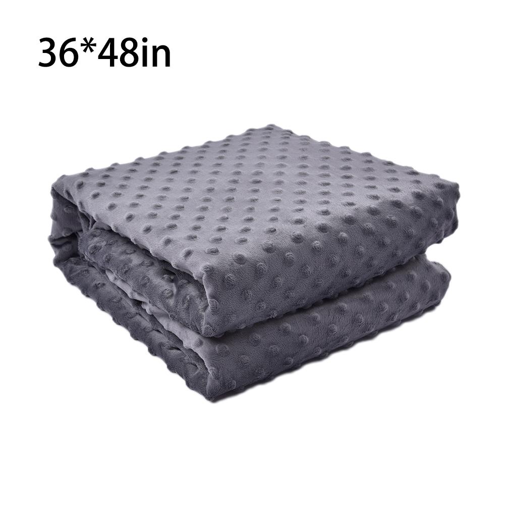 Couverture de couette en velours de cristal de couverture de gravité pondérée par coton couverture de sommeil respirante douce pour la couverture de gravité de décompression adulte: 36x48in
