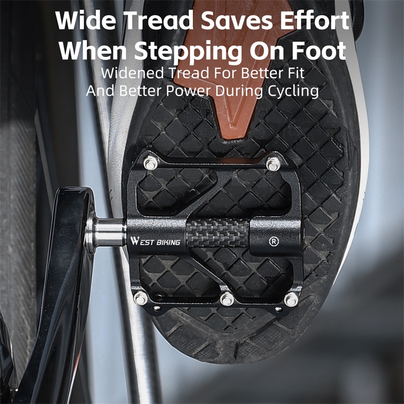 West Bike Mtb Pedaal Ultralichte Mountainbike Carbon Fiber Pedaal 3 Lagers Racefiets Pedaal Anti-Slip Racefietsen Pedalen