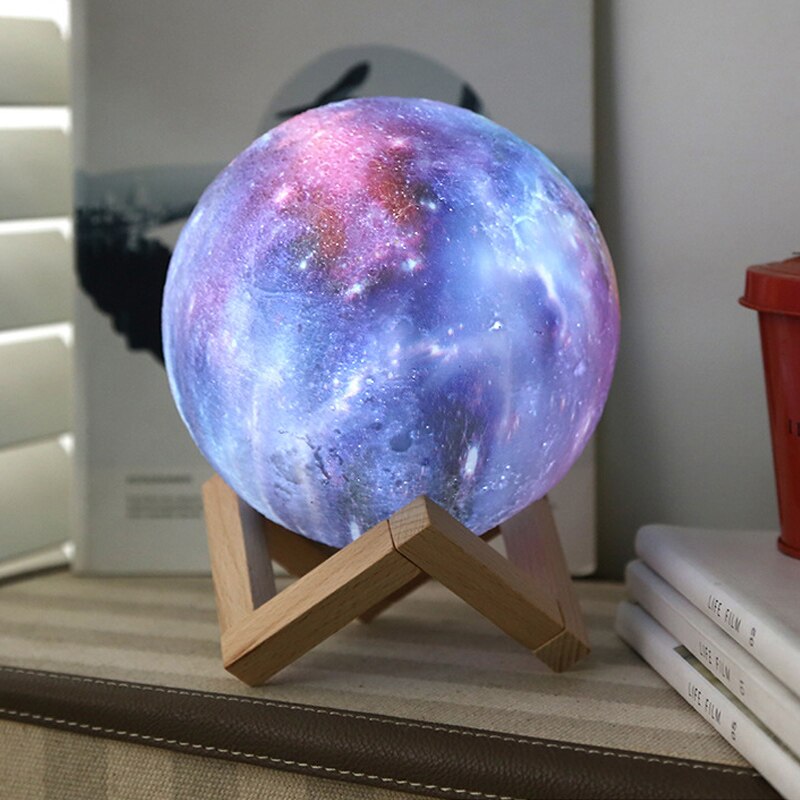 3d starry sky light led night light USB light colorful remote control bedroom moon light rotating blinking projector